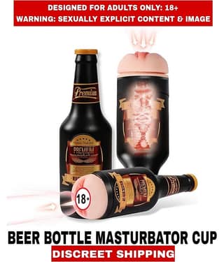 Sexual Wellness Men's Sex Toys Realistic Beer Bottle Cup Satisfier Masturbator For Men