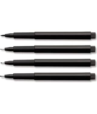 Faber-Castell Pitt Pen Set 4 Black (S,F,M,B)