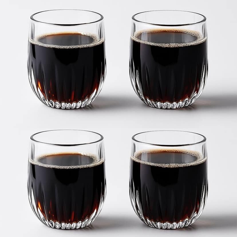 Crystal Whiskey Glasses, 280 ML, Set of 2,Stylish Bar Drinkware for Bourbon, Whiskey, Beer, Rum, Cocktail, Soda and Mix Drink Perfect for Home, Office, Casino Party & Every Occasion