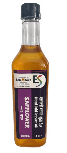 Eco Sure Wood Cold Pressed Safflower Oil - 1 Ltr