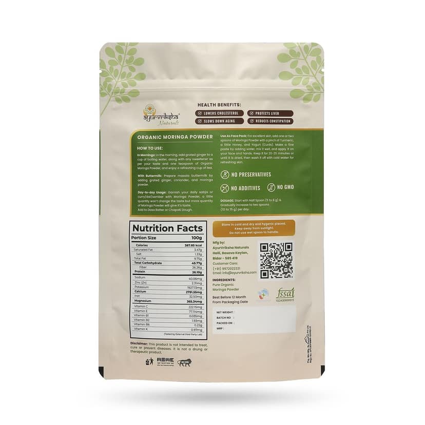 Ayurvriksha Naturals Organic Moringa Powder view 2