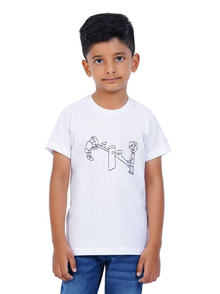 AIR GARB Boys Round Neck Printed Cotton T-shirt for 6-7 Years - Pack of 2 (K67-SW-CG) Multicolour view 2