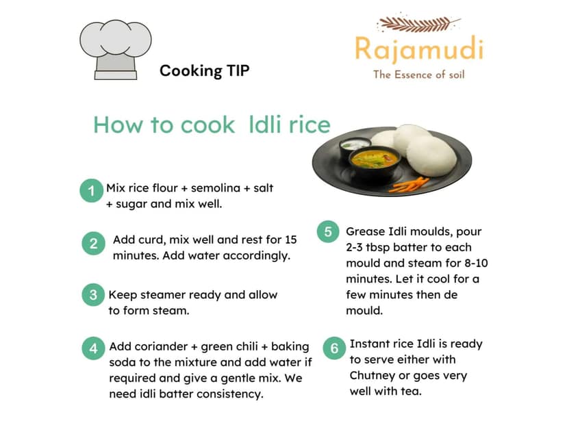 Rajamudi Organics Organic Idli Rice - 10 Kilogram view 3