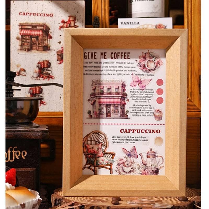 Coffee Aroma PET Decorative Hand Account Tape Set (4 Rolls) | Coffee Theme Journaling Supplies | Creative Stationery view 4