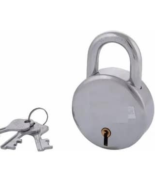 Adison padlock 50 mm pack of 2 with 3 keys double locking system and 6 levers heavy duty stainless steel padlock best for doors pack of 2