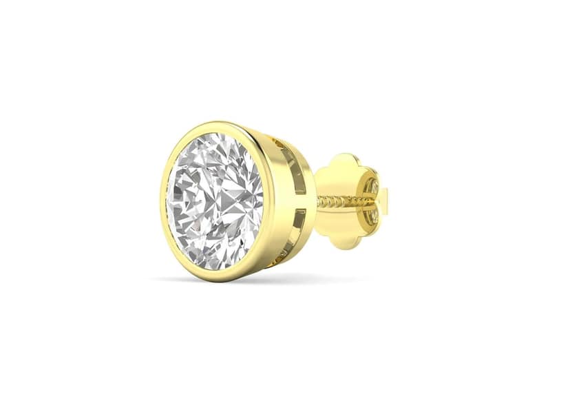 Brilliant Bezel Men's Ear Stud (1 Pc Only) view 2