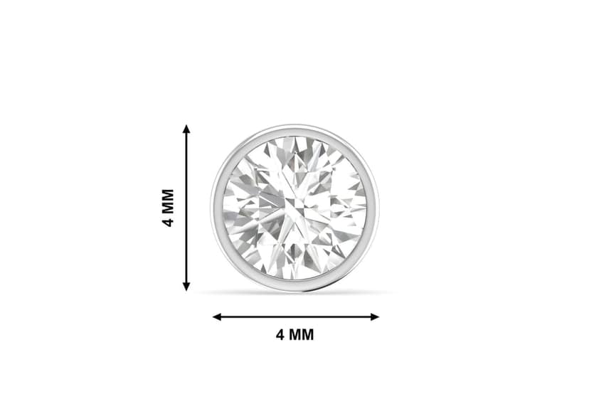 Brilliant Bezel Men's Ear Stud (1 Pc Only) view 8