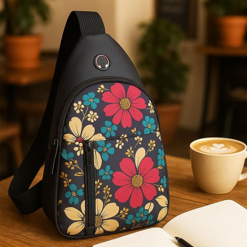 Waterproof Waist Bag, Shoulder Bags USB Charging Earphone Hook Sling Travel Bag (1 Pc / Mix Color)