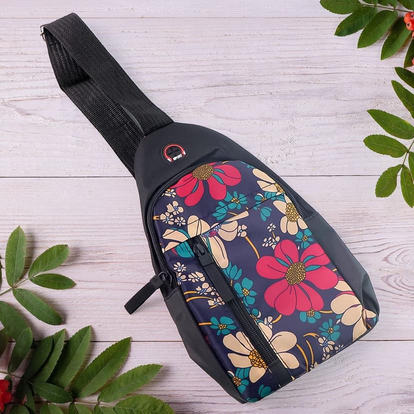 Waterproof Waist Bag, Shoulder Bags USB Charging Earphone Hook Sling Travel Bag (1 Pc / Mix Color) view 4