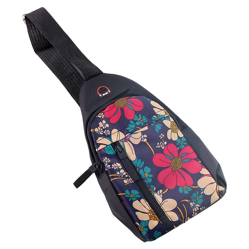Waterproof Waist Bag, Shoulder Bags USB Charging Earphone Hook Sling Travel Bag (1 Pc / Mix Color) view 5