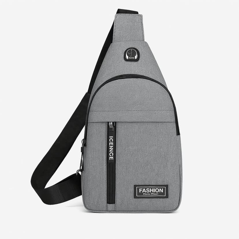 Waterproof Waist Bag, Shoulder Bags USB Charging Earphone Hook Sling Travel Bag (1 Pc / Mix Color) view 7