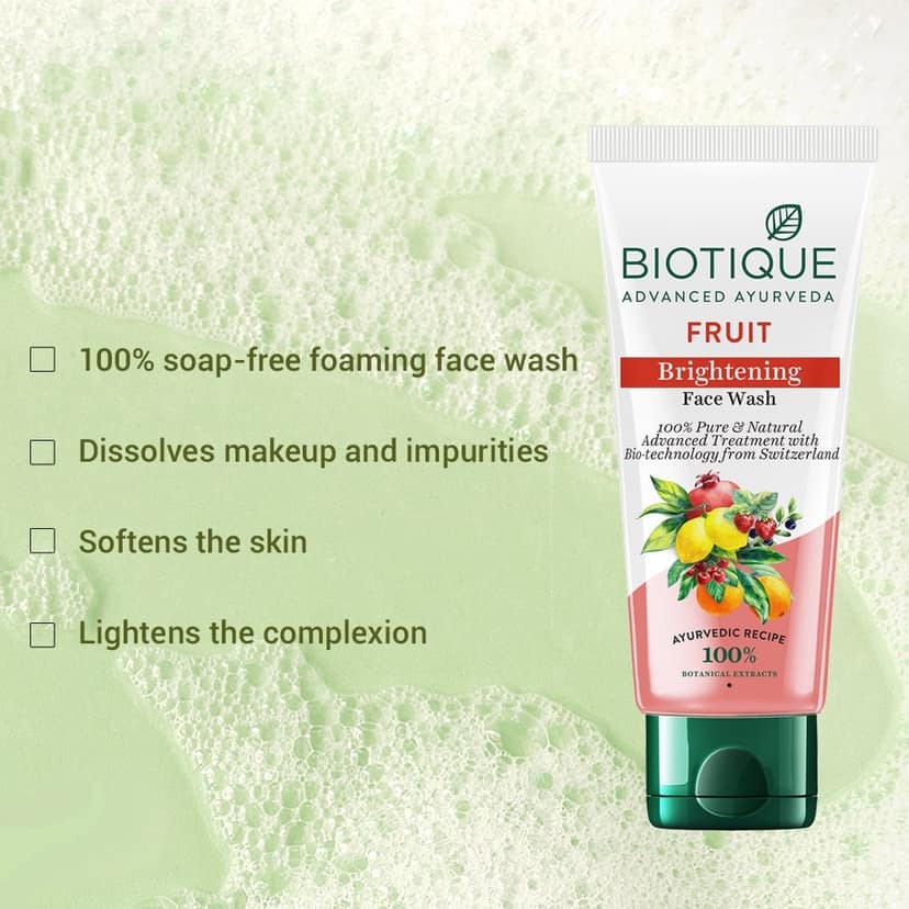 Biotique Fruit Brightening Face Wash 150ml view 2