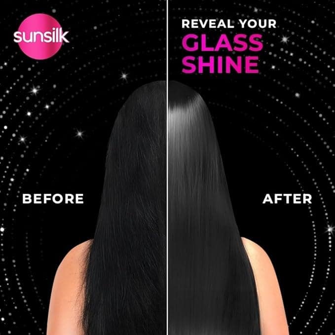 Sunsilk Radiant Black Shine Shampoo | Infused with 3% VITA-GLOSS COMPLEX (1 Liter) view 5