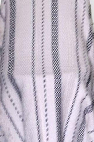 PASHANMO Handwoven Cotton Throw Blanket – White, 50" x 60" view 2