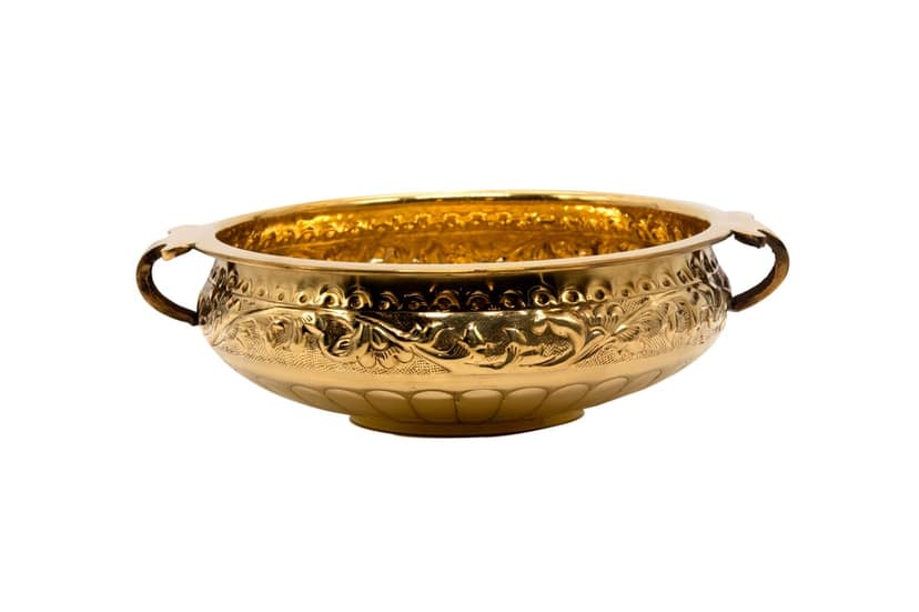 Being Classic Embossed Urli – 10 Inch Traditional Decorative Bowl view 3