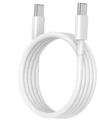 Pandaco USB Type C Cable 2 A 1 m 60 WPD Fast Charging Type C to Type C (Compatible with iPhone 15 Series, Samsung Galaxy S21 Ultra, S20 & Other Devices, White, One Cable)