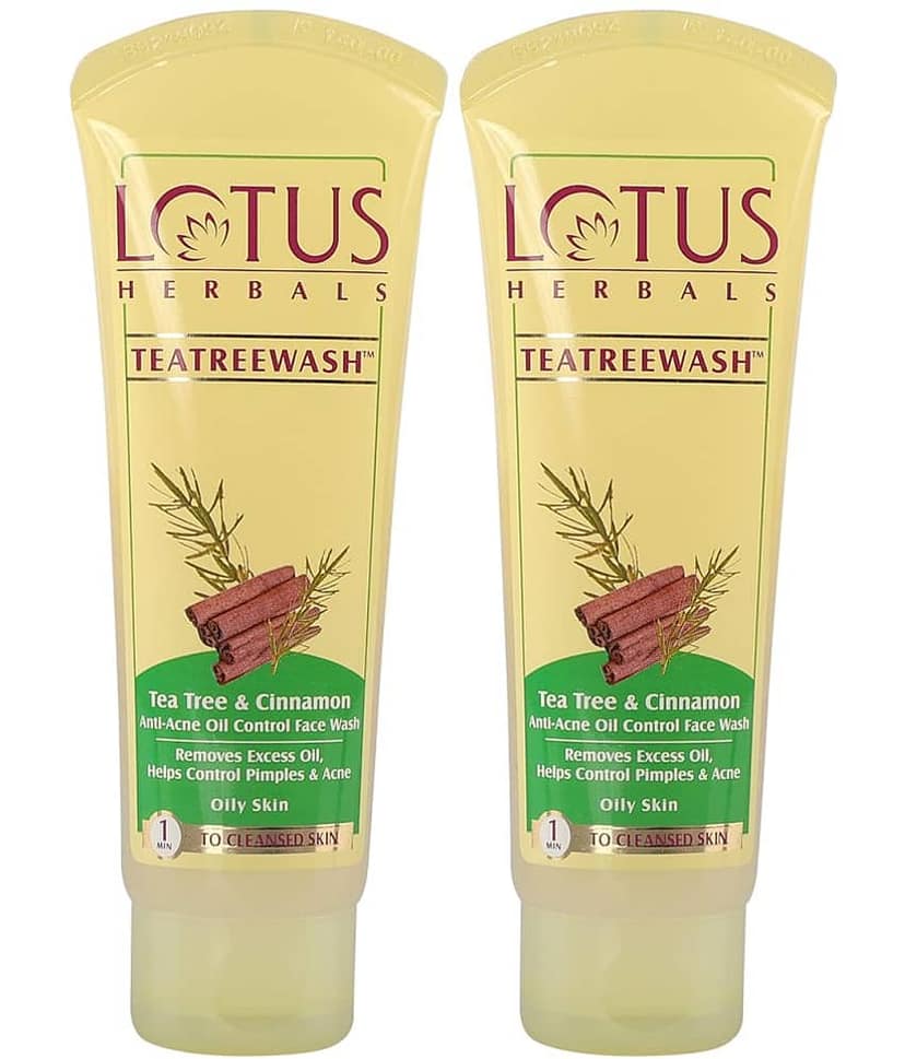 Lotus Herbals Teatreewash Tea Tree & Cinnamon Anti,Acne Oil Control Face Wash 80g ( Pack Of 2) view 2