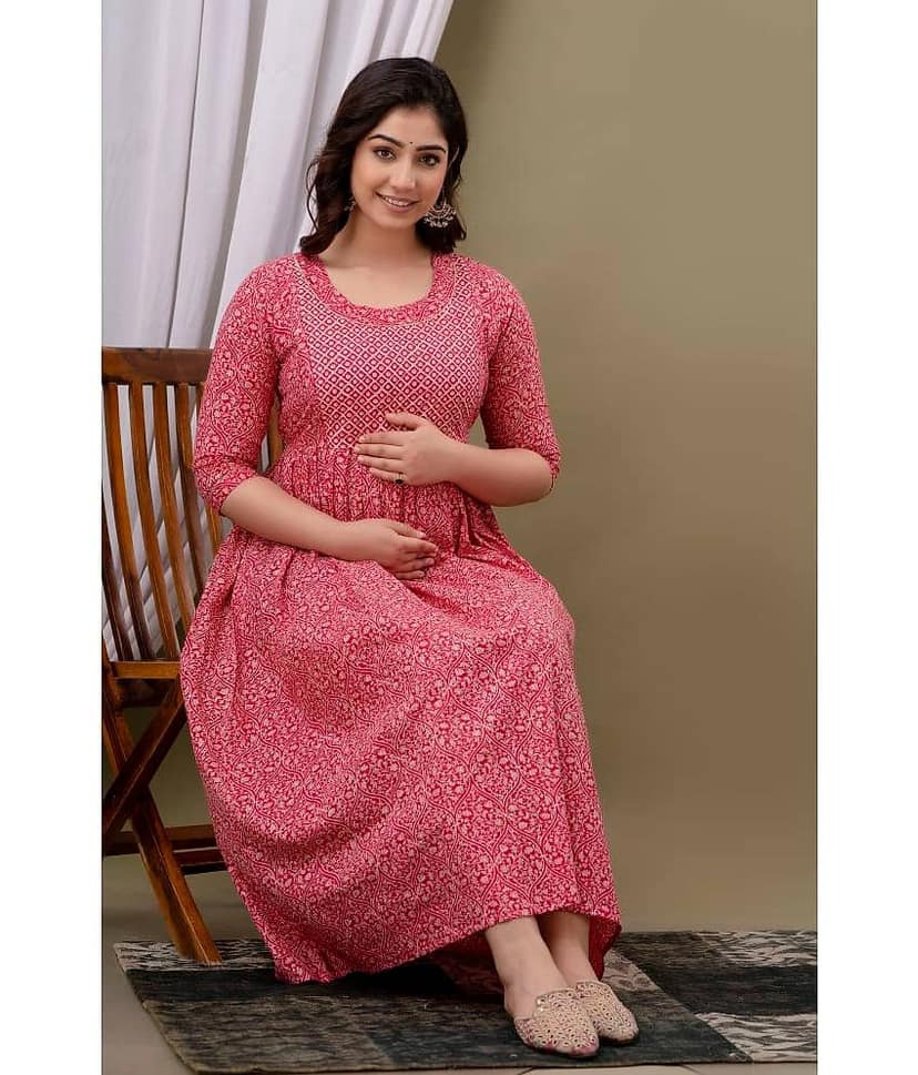 Nevisha Style Multi Color Cotton Maternity Kurta Pack of 2 view 2