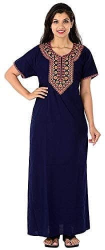 VALENCIA SLEEPWEAR Women Lizzy Bizzy Resham Embroidery Maxi Gown Nighty view 5