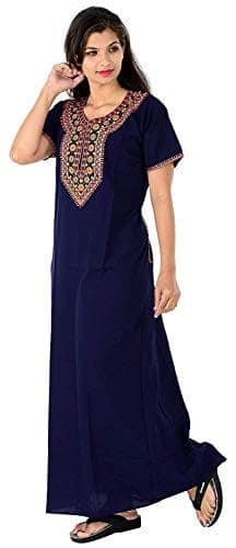 VALENCIA SLEEPWEAR Women Lizzy Bizzy Resham Embroidery Maxi Gown Nighty view 7