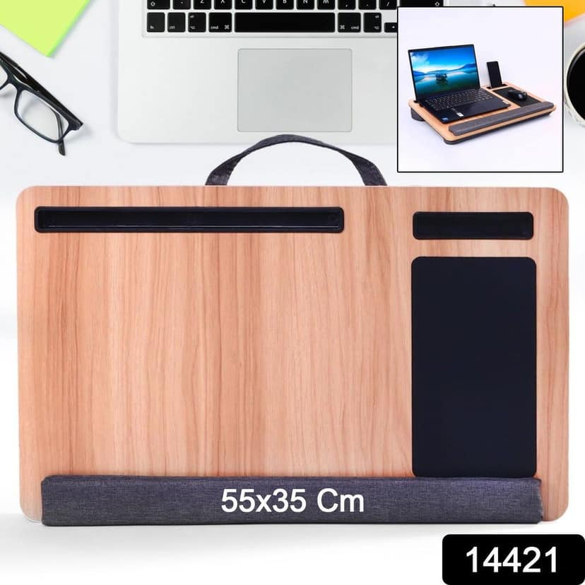 Portable Laptop Table with Mouse Pad (55×35 Cm / 1 Pc) view 2