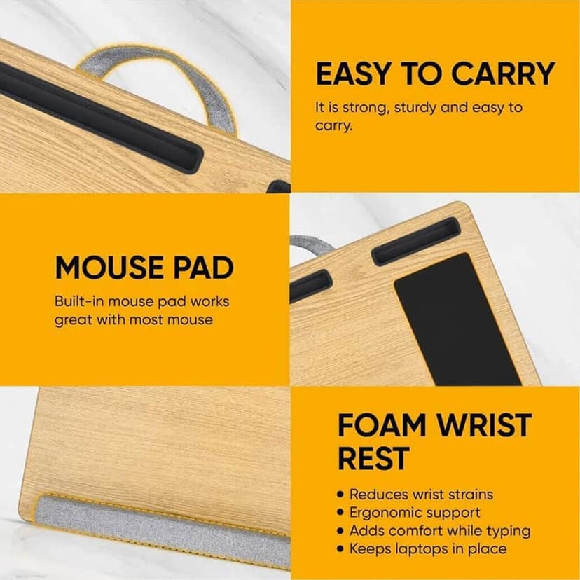 Portable Laptop Table with Mouse Pad (55×35 Cm / 1 Pc) view 9