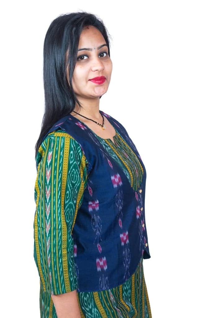 GHL � GUENDICHA HAAT LLP Sambalpuri Certified Handloom Women's Pure Cotton Jacket view 3