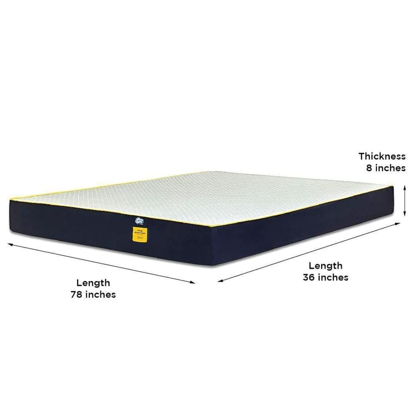 Centuary Mattresses Sleepables 6-Inch/8-Inch Orthopedic Memory Foam Back Support Pressure Relieving Roll Pack High Resilience (HR) Foam Mattress view 2