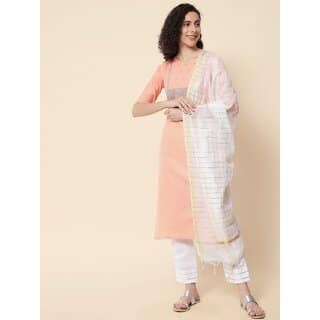 SVB Peach Embroideried Kurta Set