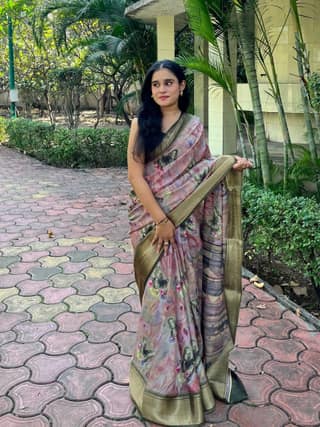 Digital Print Dola Silk Saree