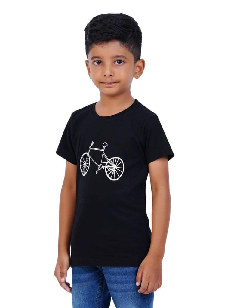 AIR GARB Boys Round Neck Printed Cotton T-shirt for 2-3 Years - Pack of 2 (K23-CBL-TGR) Multicolour view 2