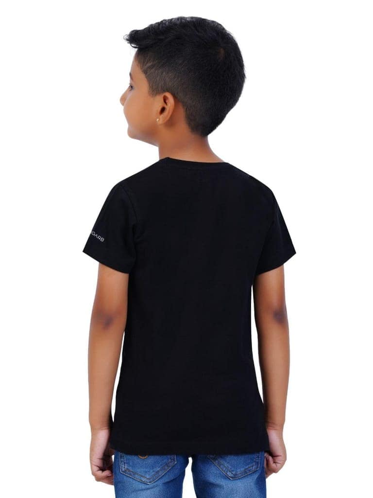 AIR GARB Boys Round Neck Printed Cotton T-shirt for 2-3 Years - Pack of 2 (K23-CBL-TGR) Multicolour view 6