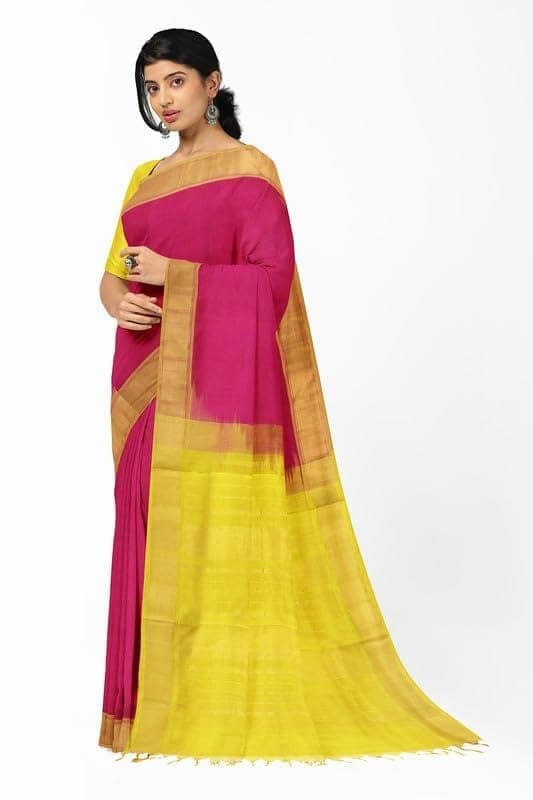 APCO Handloom - Women's Venkatagiri SICO Cotton Blend Handloom Saree, Pink 03 view 2