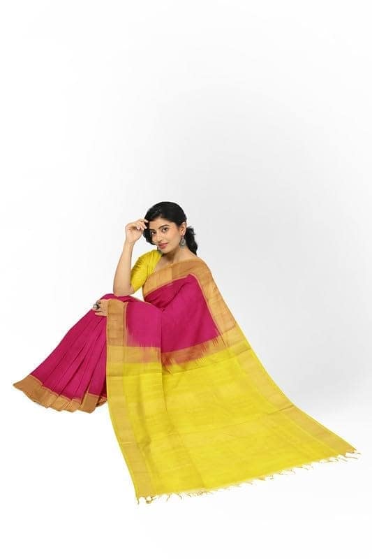 APCO Handloom - Women's Venkatagiri SICO Cotton Blend Handloom Saree, Pink 03 view 4
