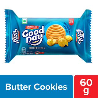 Britannia Good Day Butter Cookies - Crunchy, Zero Trans Fat, Ready To Eat, 60 G