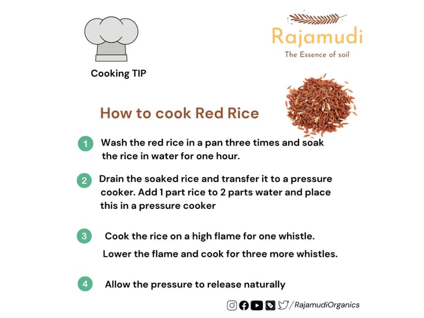 Rajamudi Organics Organic Keral Red Rice (Unpolished) - 2 Kilogram view 3