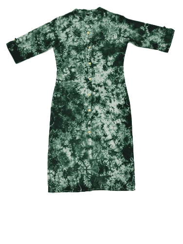 Handdyed Bandhani Kurta for Women view 3