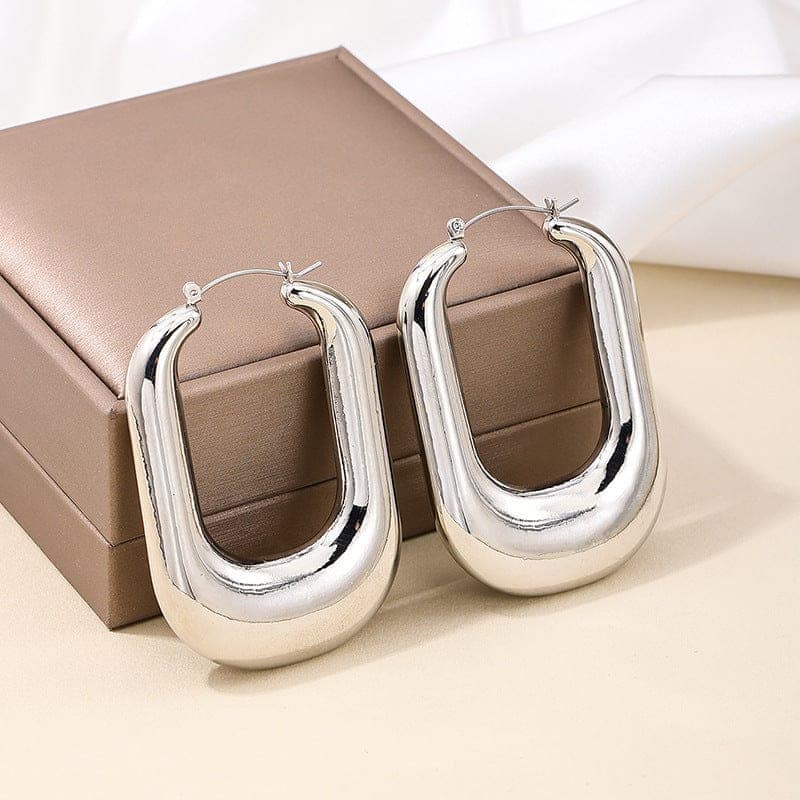 Creative U-Shaped Statement Earrings view 3