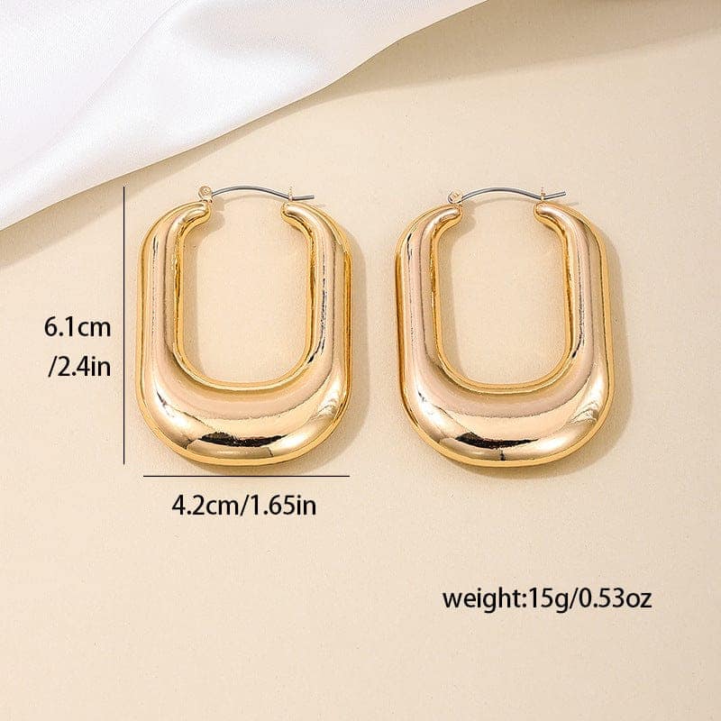 Creative U-Shaped Statement Earrings view 4