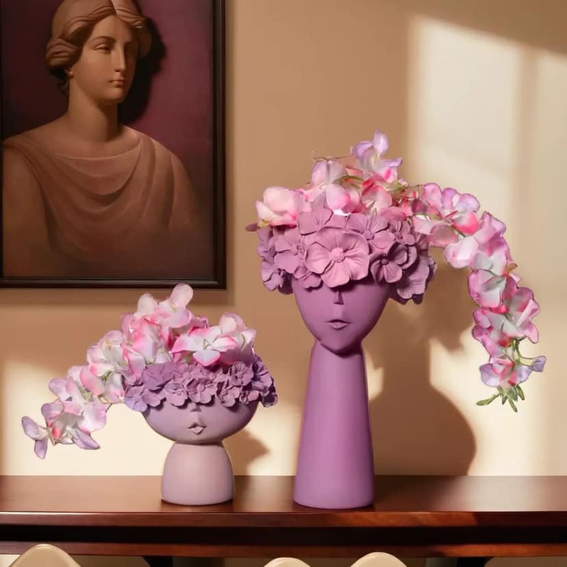 Surreal Faces Table Planters view 2