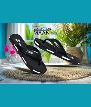 MAAN Black Men's Massage Flip Flop