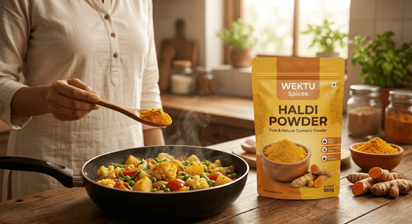 WEKTU Haldi Powder | Pure Turmeric Powder | Natural & Fresh Kitchen Spice view 3