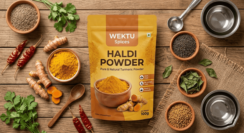 WEKTU Haldi Powder | Pure Turmeric Powder | Natural & Fresh Kitchen Spice view 5