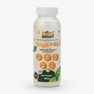 Soya Bright Natural Unsweetened Soy Milk (2 x 200ml) | High Protein Plant-Based Dairy Alternative | Vegan & Lactose-Free