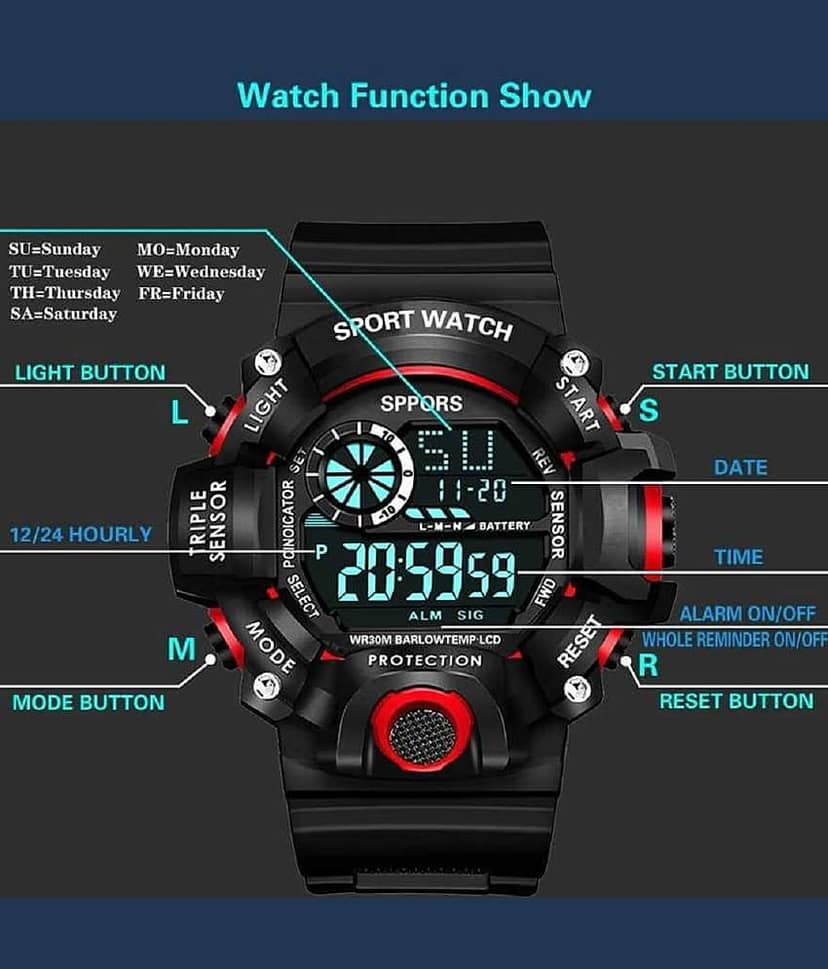 PANARS DIGITAL WATCH SPORTS WATCH FOR BOYS view 2