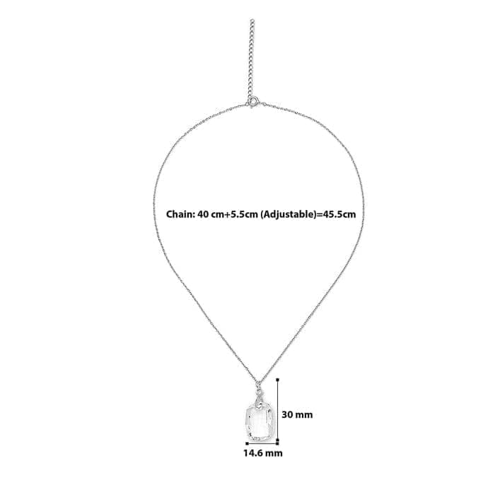 Silver Glass Glow Pendant with Chain view 4