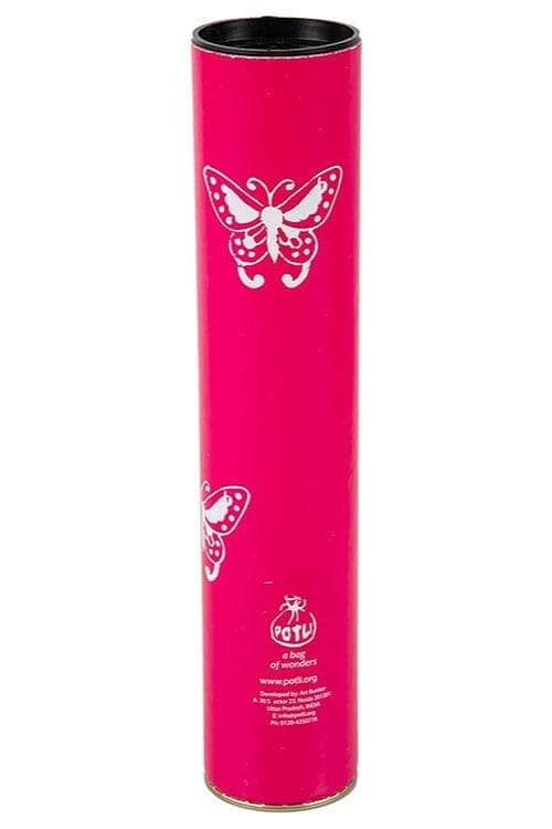 DIY Block Print your own Dupatta kit Pink Butterfly view 2