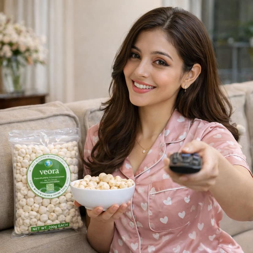Veora Organics Makhana (Fox Nuts) Combo Pack | Premium A-Grade Natural Phool Makhana | Healthy Roasted Snack | High Protein & Fiber | Gluten-Free Superfood | 200g Each (Pack of 3) view 4