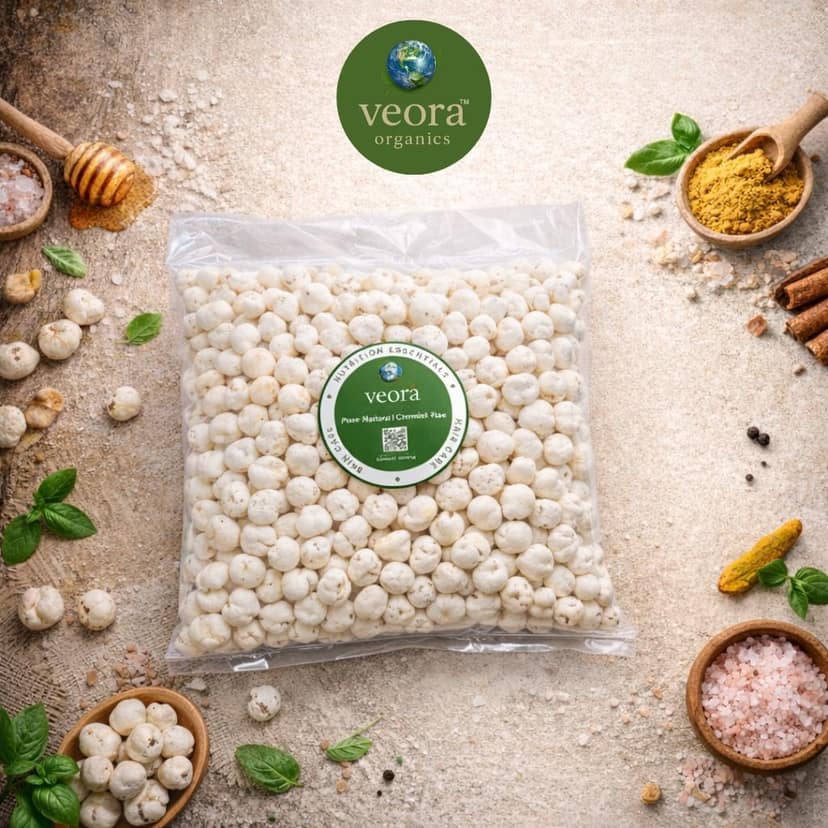 Veora Organics Makhana (Fox Nuts) Combo Pack | Premium A-Grade Natural Phool Makhana | Healthy Roasted Snack | High Protein & Fiber | Gluten-Free Superfood | 200g Each (Pack of 3) view 5