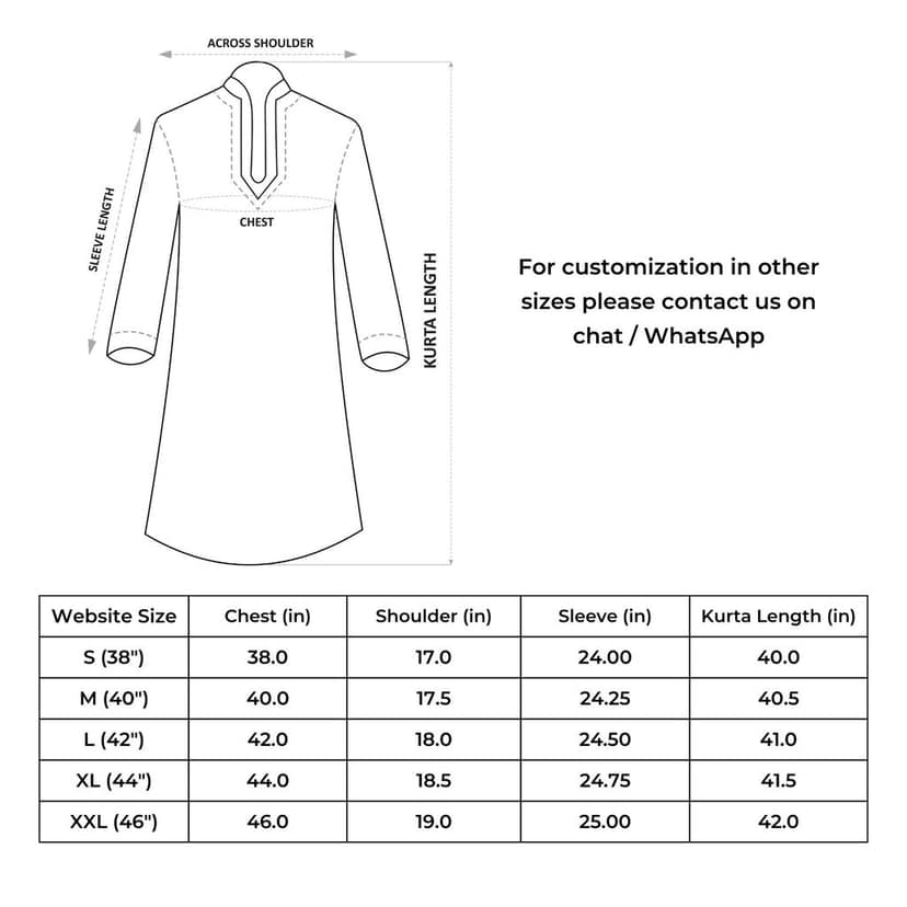 Cotton Designer Men'S Kurta Bagru Printed Hand Printed Cream Color (Size: 38-44)-2756 view 3